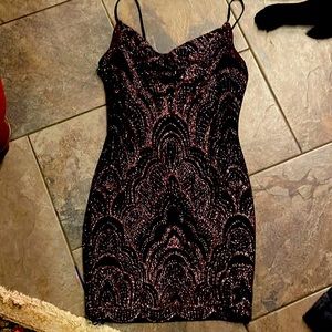 Jump Black and Violet Stretch Dress